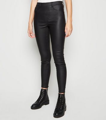 new look coated jeggings