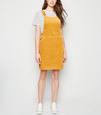 mustard cord dress