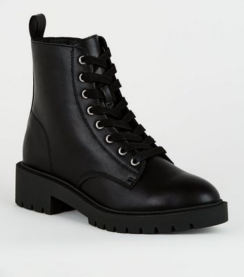 leather black boots ladies
