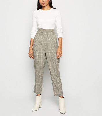 petite belted trousers