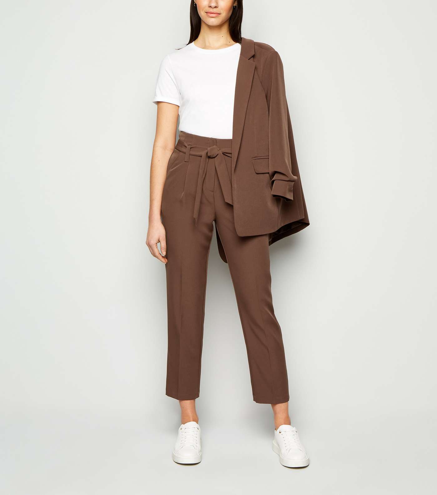 Brown Belted High Waist Trousers