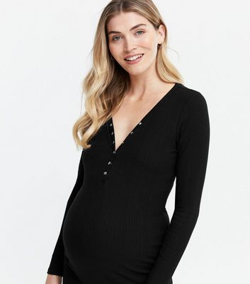 new look black maternity dress