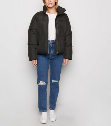 new look hooded boxy puffer jacket