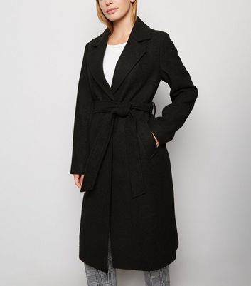 black wrap coat petite