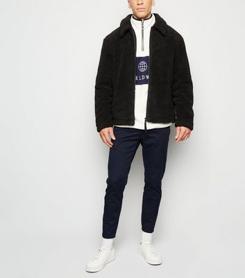 Black Borg Revere Collar Jacket | New Look