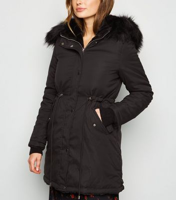 new look blue fur coat