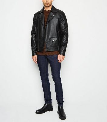 new look mens leather jacket