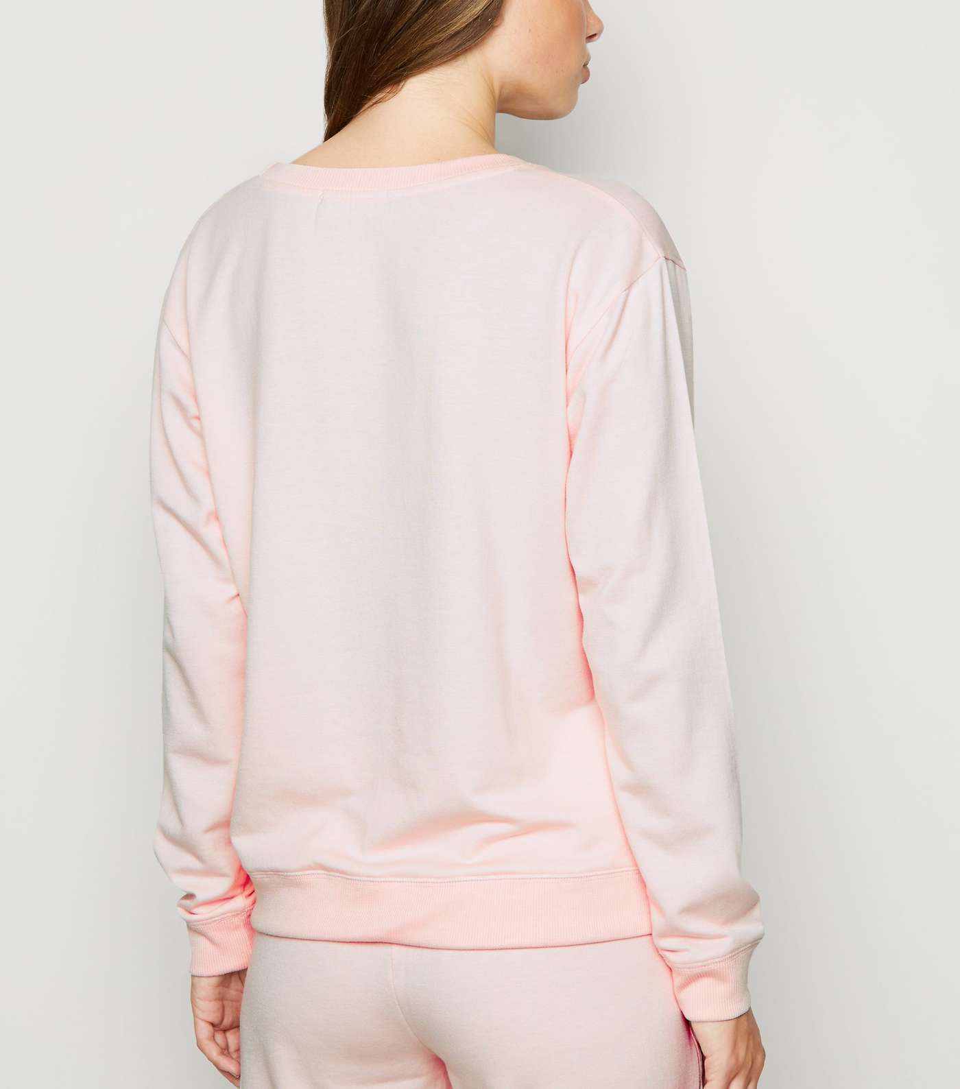 Mid Pink Sunday Slogan Pyjama Sweatshirt Image 5