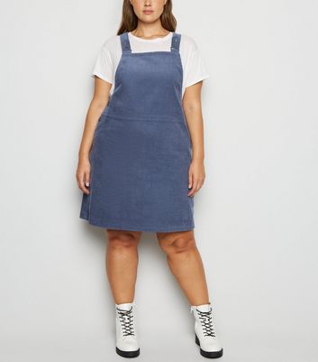 new look curve pinafore dress