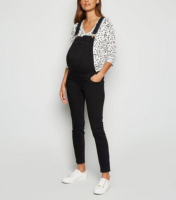 black dungarees maternity