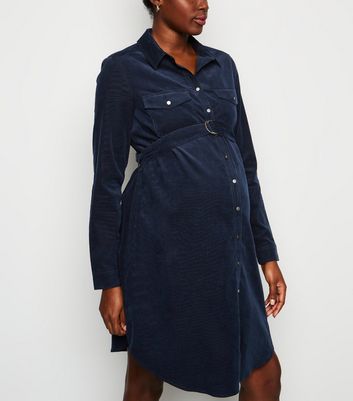 new look cord shirt dress
