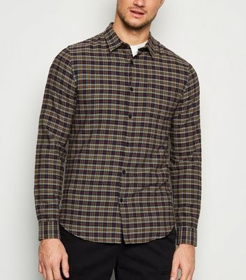black jeans check shirt