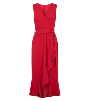 ax paris red wrap dress