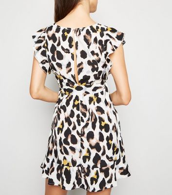 ax paris yellow animal print dress