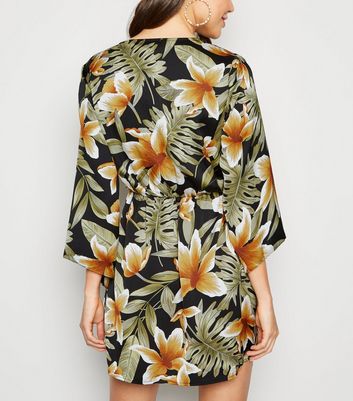dark green slip dress