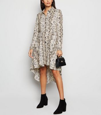 snake print dress new look