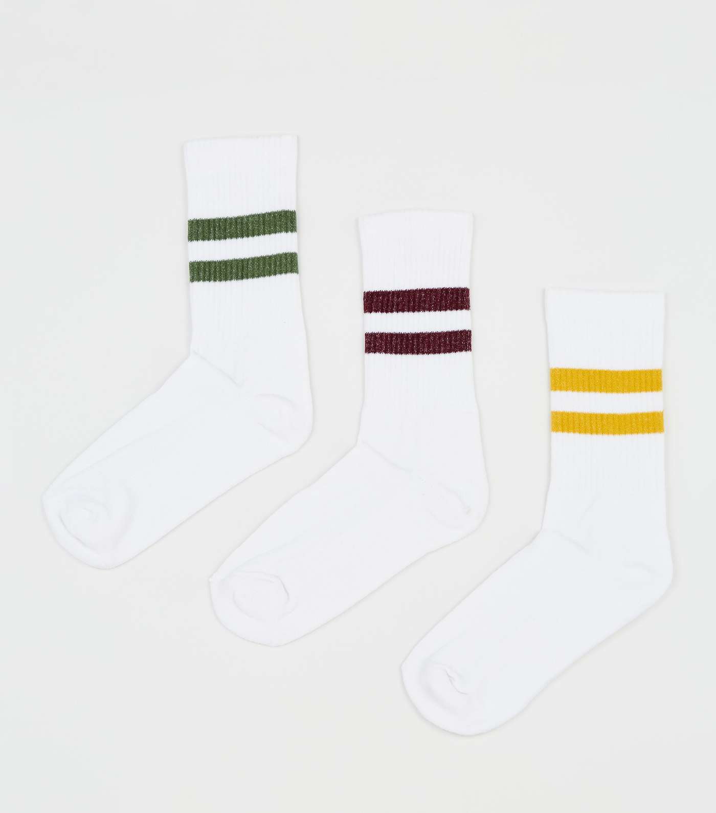 3 Pack Multicoloured Stripe Sports Socks 