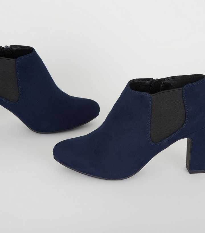 new look navy ankle boots