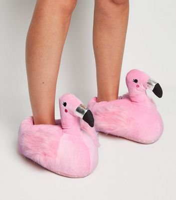 ladies flamingo slippers