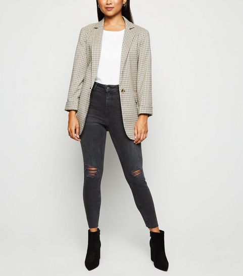 Petite Black High Rise 'Lift & Shape' Skinny Jeans