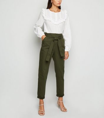 womens khaki utility trousers