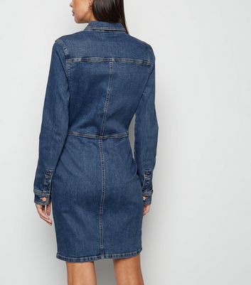 new look tall denim dress