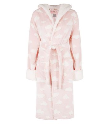 pink fluffy dressing gowns ladies