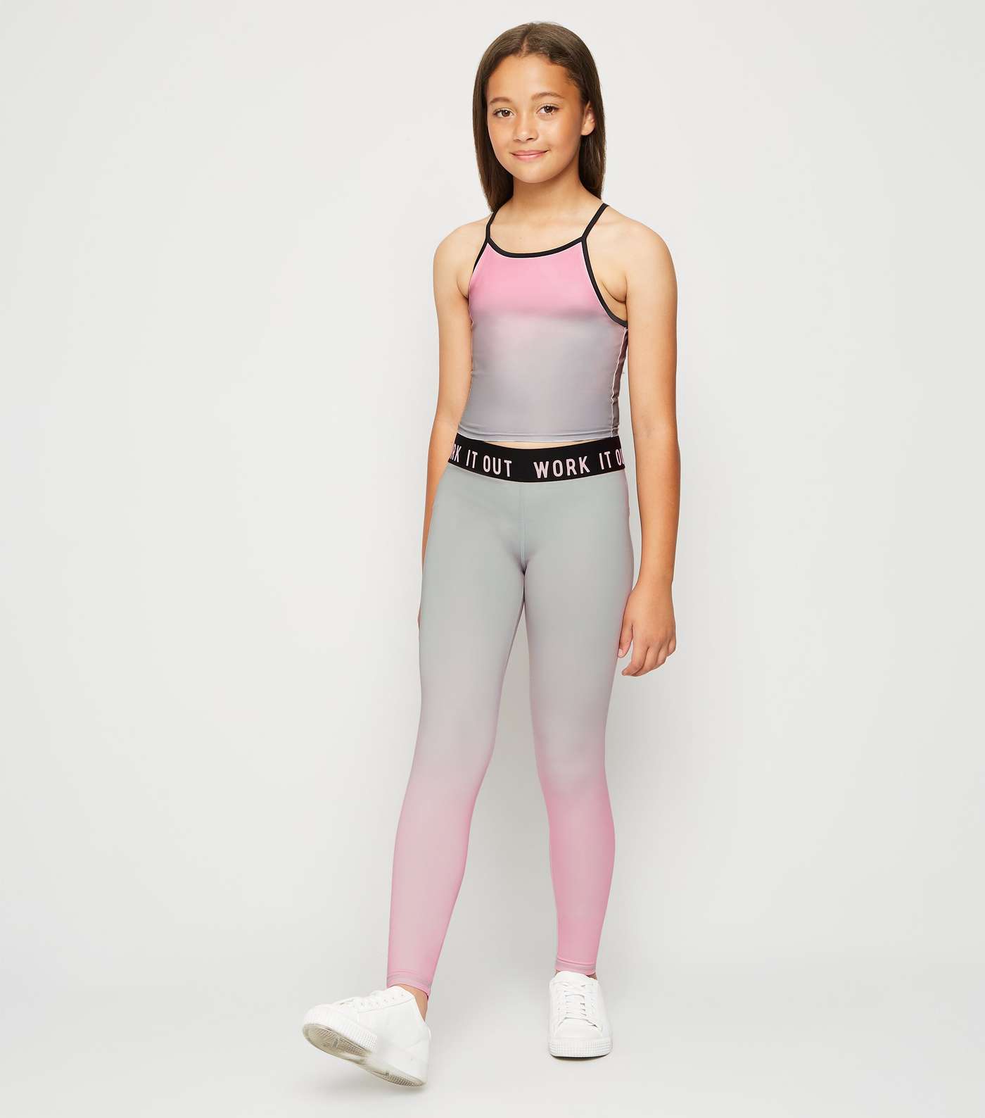 Girls Pink Ombré Sports Cami Image 2