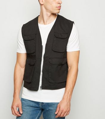Black Utility Gilet | New Look