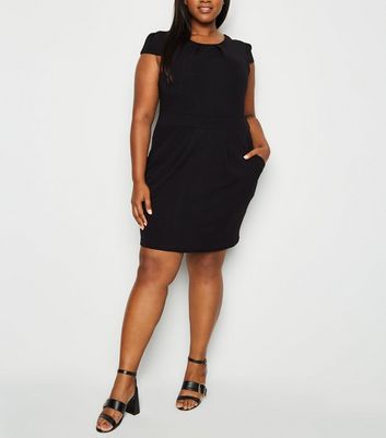 black cap dress