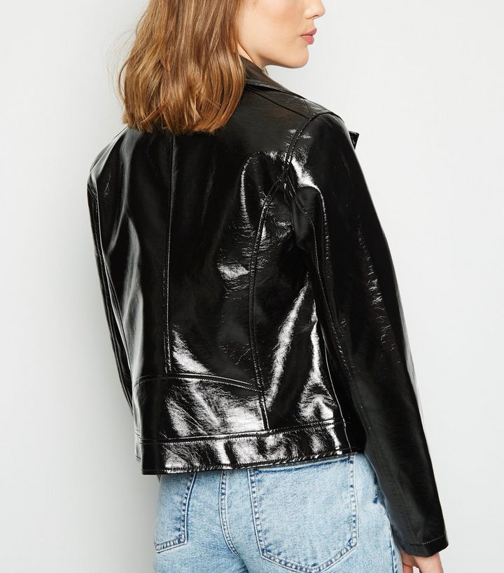 Black Patent Biker Jacket Add To Saved Items Remove From