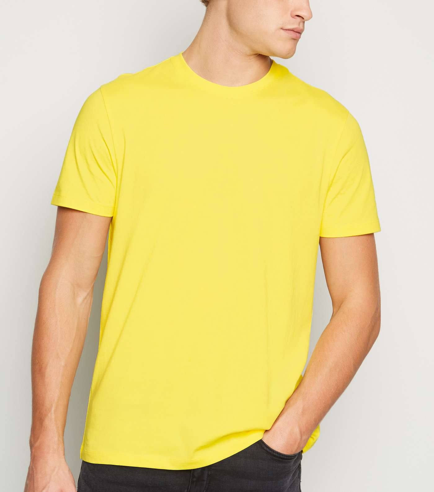 Pale Yellow Short Sleeve Crew T-Shirt