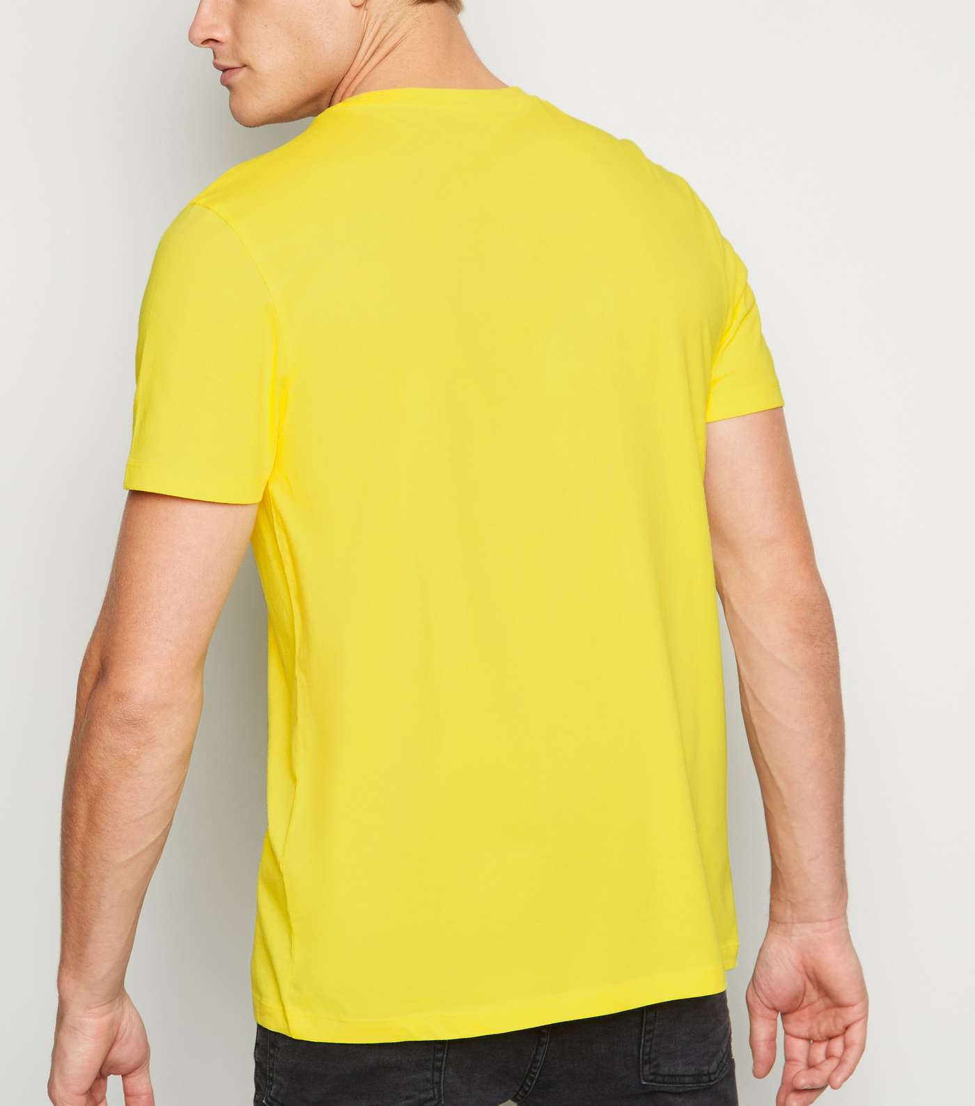 Pale Yellow Short Sleeve Crew T-Shirt Image 3