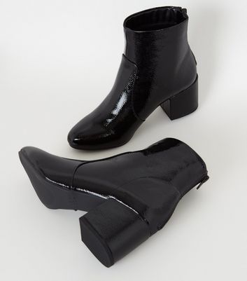 new look patent ankle boots