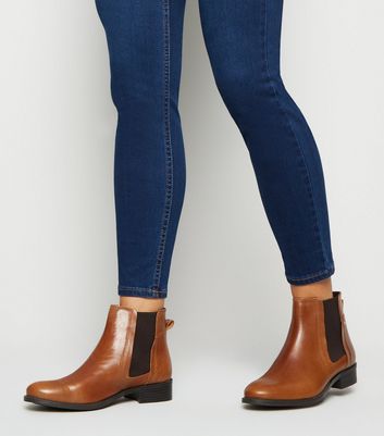 new look tan chelsea boots