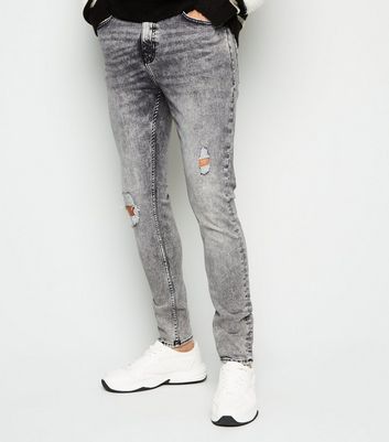 grey skinny stretch jeans mens