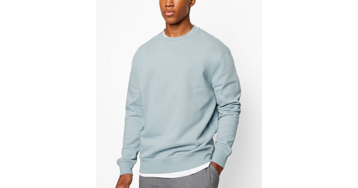 pale blue sweatshirt