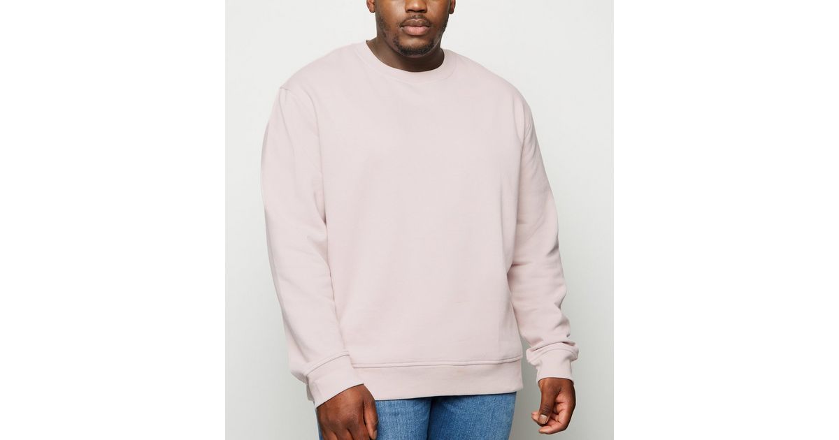 Size Pink Long Sleeve Crew Sweatshirt New Look