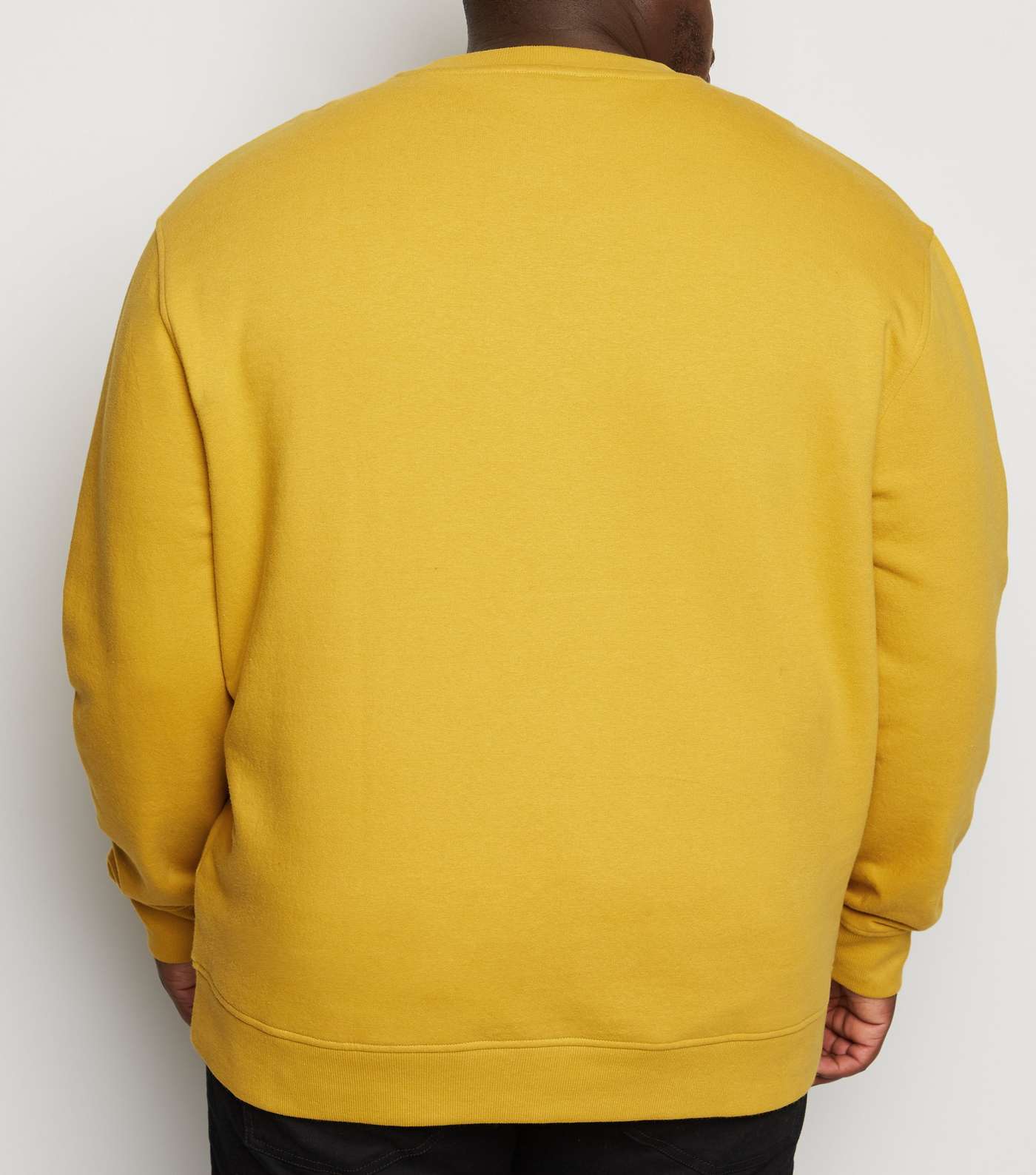 Plus Size Yellow Long Sleeve Crew Sweatshirt Image 3