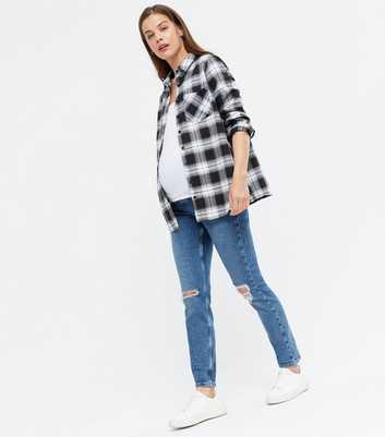 Maternity Blue Ripped Over Bump Tori Mom Jeans