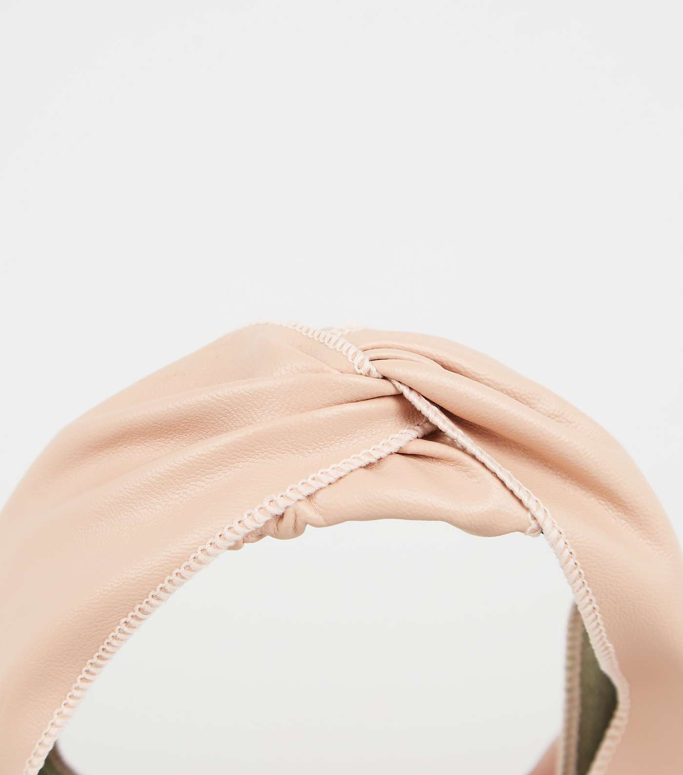 Pale Pink Leather-Look Knot Headband Image 3