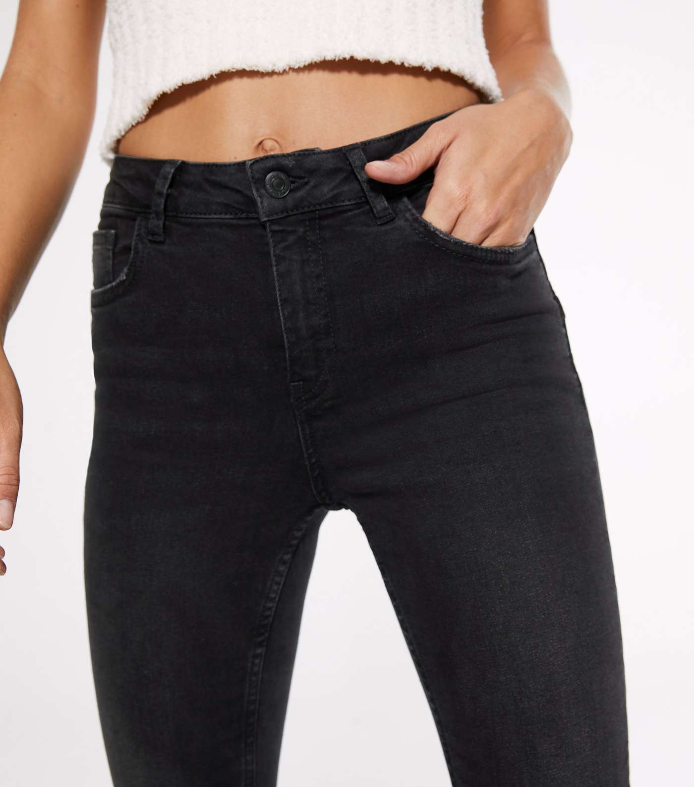 Petite Black 'Lift & Shape' Jenna Skinny Jeans Image 3