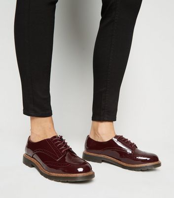 burgundy patent shoes