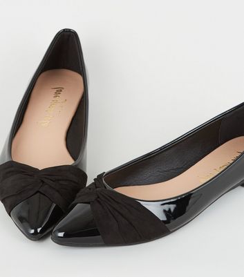 new look black ballet pumps