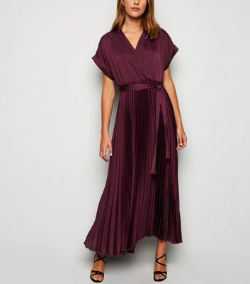 new look gold pleated dress