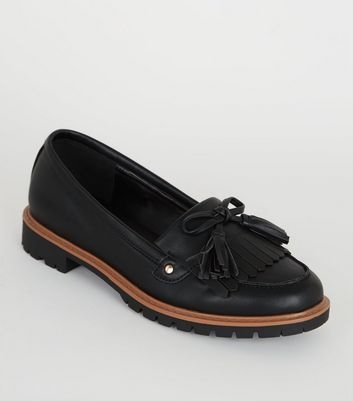 girls leather loafers
