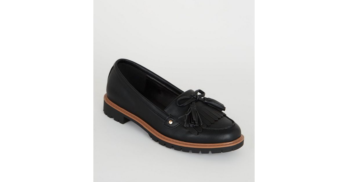 newlook chunky loafers