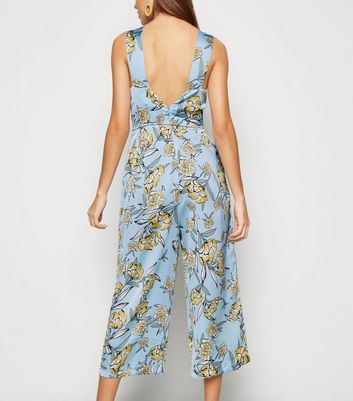 blue culotte jumpsuit