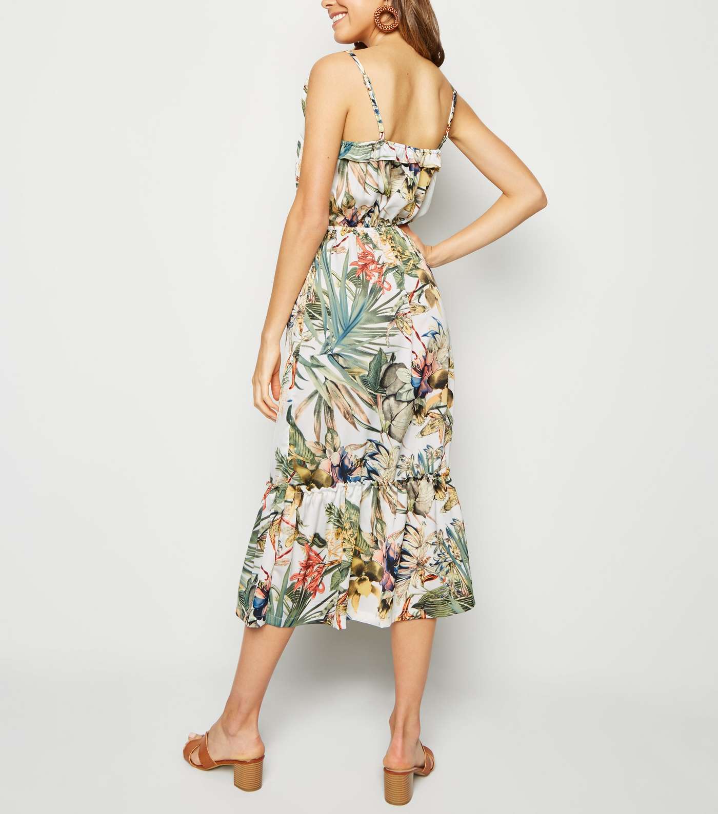 Urban Bliss Multicoloured Floral Tiered Midi Dress Image 3