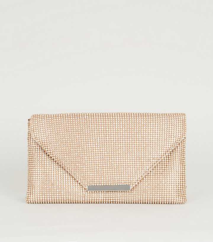 Rose Gold Diamanté Clutch